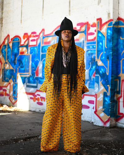 Customer photo review of African Print Shakina Jacket and Pant Set