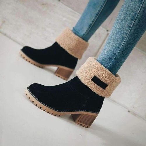 Customer photo review of Women's Suede Leather Ankle Boots (FINAL SALE)