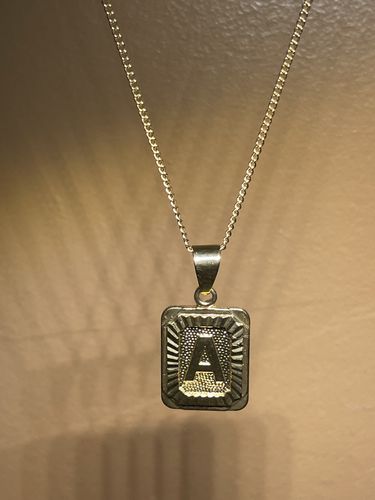 Customer photo review of Letter Necklaces