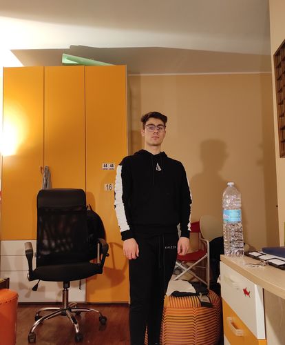 Customer photo review of STRIPE SET HOODIE (OBSIDIAN BLACK)