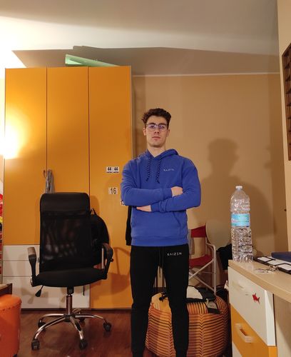 Customer photo review of HEAVY HOODIE (CERULEAN BLUE)