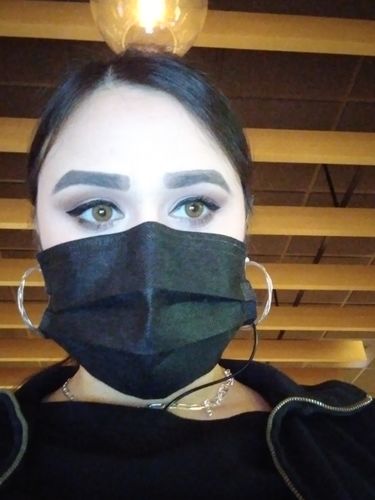 Customer photo review of Russian Brown Prescription Contact Lenses