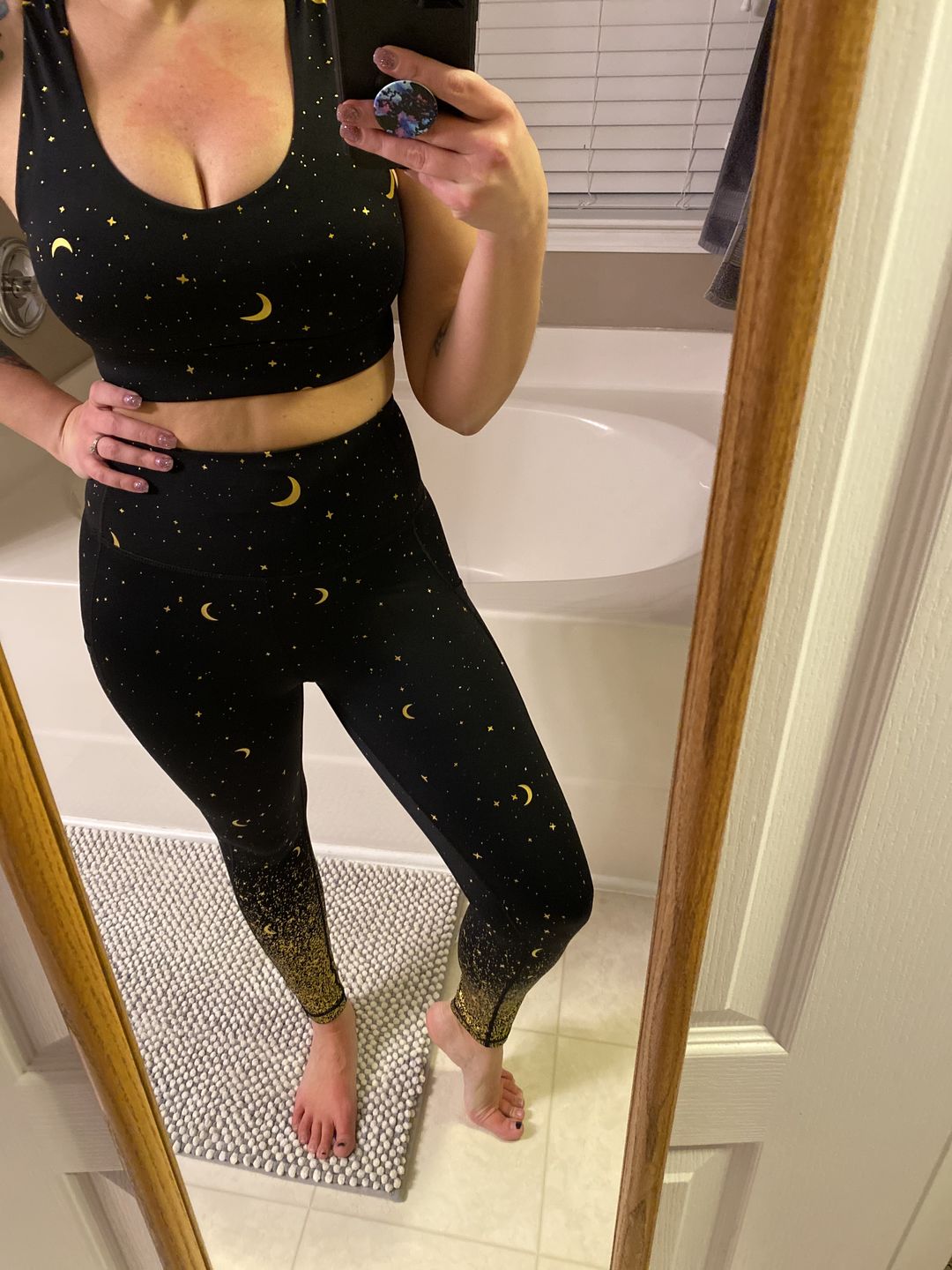 Customer photo review of Criss Cross Sports Bra - Moons | MT SPORT