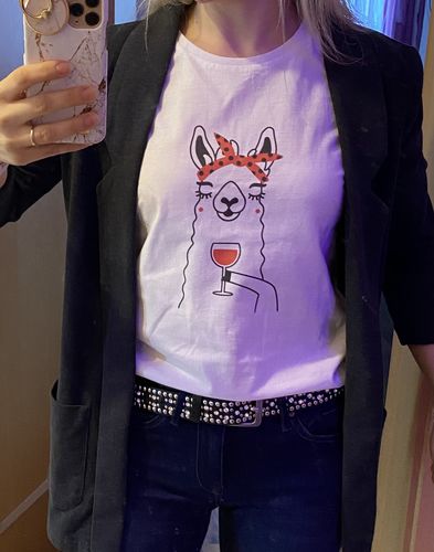 Customer photo review of VINOLAMA - Shirt Damen