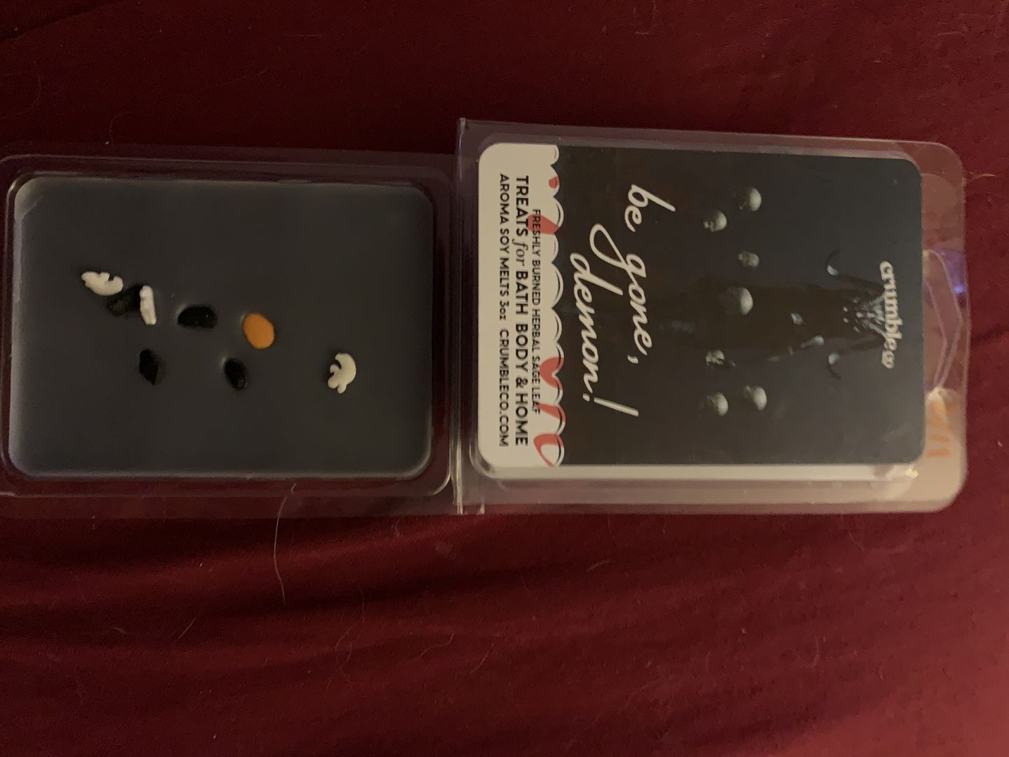 Customer photo review of Be Gone Demon Wax Melt