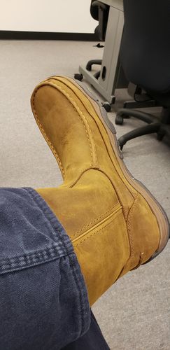 Customer photo review of Twisted X Men's Hiker Waterproof Composite Toe Work Boots MHKBCW1