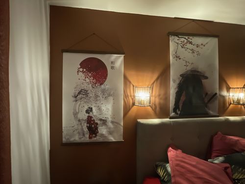 Customer photo review of Tableau Japonais Geisha sous Cerisier