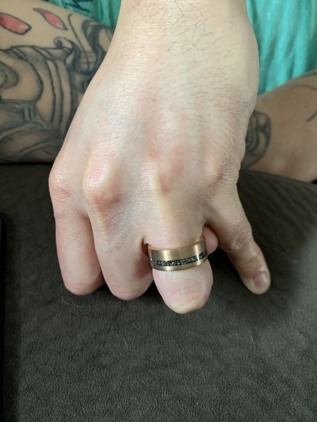 Customer photo review of Rose Gold and Meteorite
