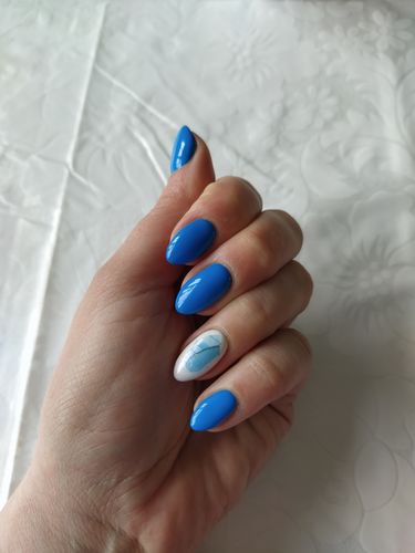 Customer photo review of Gel polish Studios, beach blue, 8ml