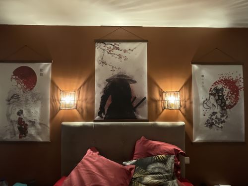 Customer photo review of Tableau Japonais Mystérieux Guerrier