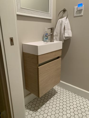 Customer photo review of Ottavino Floating Vanity (10" Depth)