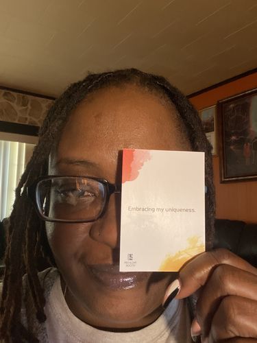 Customer photo review of Peculiar Roots Affirmation Cards