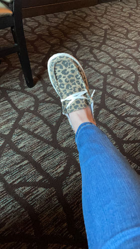 Customer photo review of Cute Dark Leopard Print Shoes