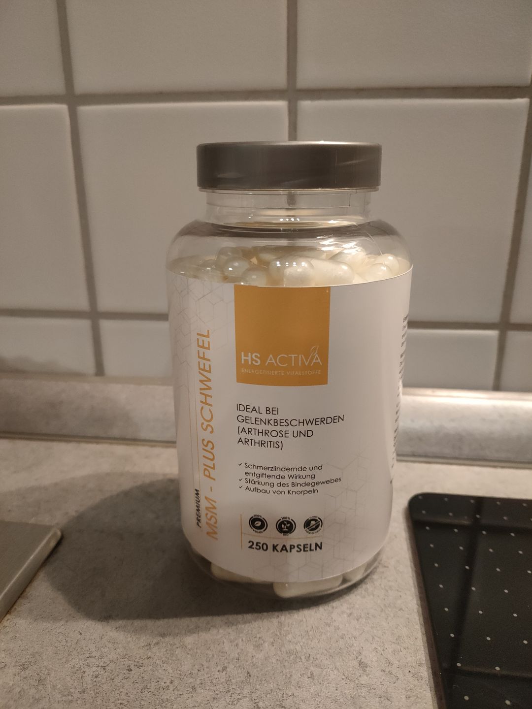 Customer photo review of Gelenk Komplex (MSM Plus Schwefel) - (250 Kapseln oder 800g Pulver)
