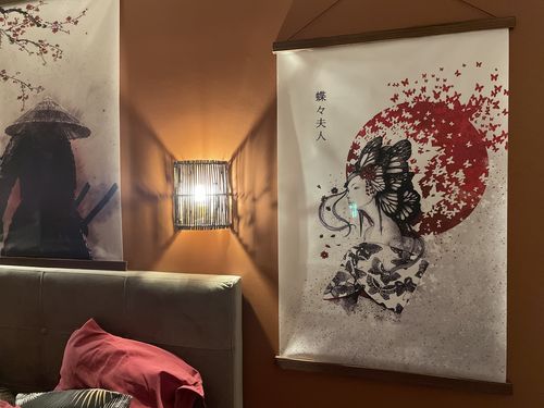 Customer photo review of Tableau Japonais Geisha Papillons