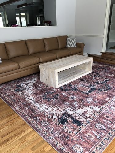 Customer photo review of Distressed Vintage Cezanne Terracotta Area Rug
