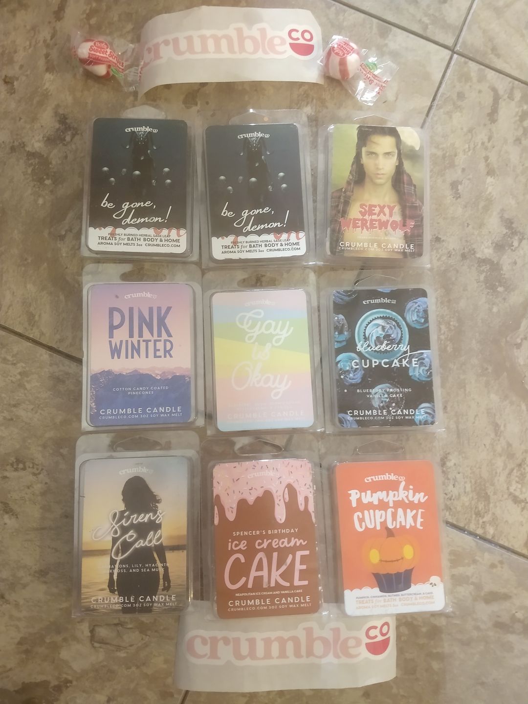 Customer photo review of Be Gone Demon Wax Melt