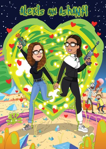 Customer photo review of 'Rick and Morty' Custom Portrait