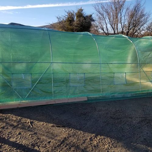 Customer photo review of Erommy 20'x10'x7' Tunnel Greenhouses Walk-in Hoop House, Green