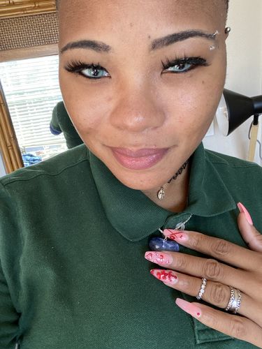 Customer photo review of New York Grey Prescription Contact Lenses