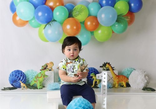 Customer photo review of Kate Custom Photography Fabric Printed Backdrop Birthday or Event (Size: width x height)