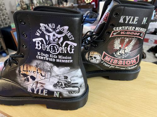 Customer photo review of Custom Leather Boots
