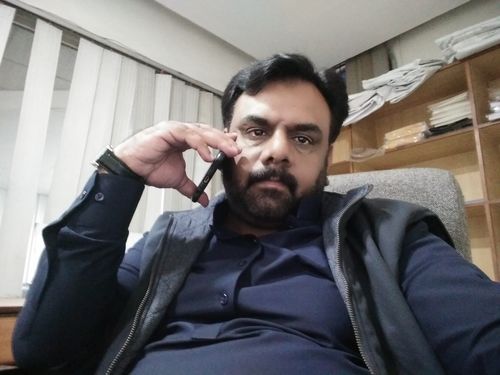 Customer photo review of Sadabahar Navy Blue Wash and Wear Unstitched