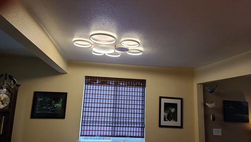 Customer photo review of Modern LED 3/4/5/7 Rings Ceiling Light Flush Mount