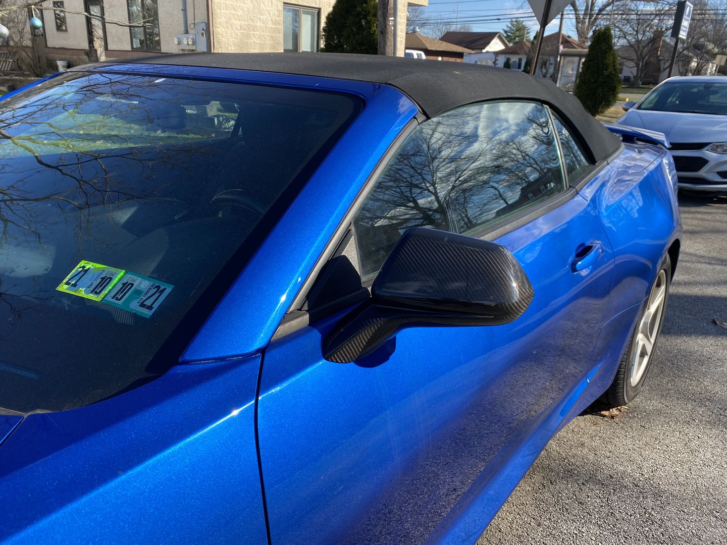 Customer photo review of [Set] Carbon Fiber Mirror Cover for Chevy Camaro 2016-2020