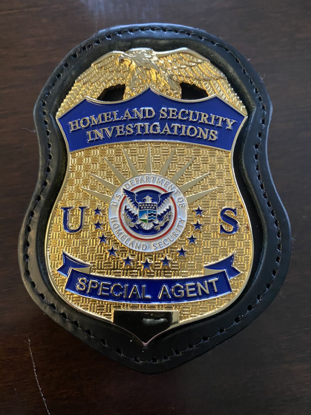 Customer photo review of US HSI Homeland Security Investigations Special Agent Badge Solid Copper Replica Movie Props
