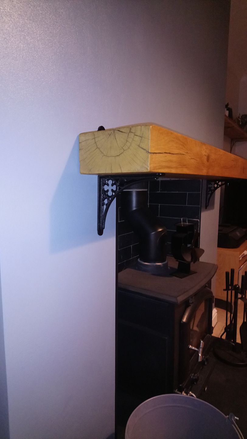 Customer photo review of 8 x 7 Inch Gothic Cast Iron Shelf Bracket