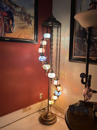 Customer photo review of Handmade Mosaic Globe Lamp (FAST & FREE EXPEDITED SHIPPING)