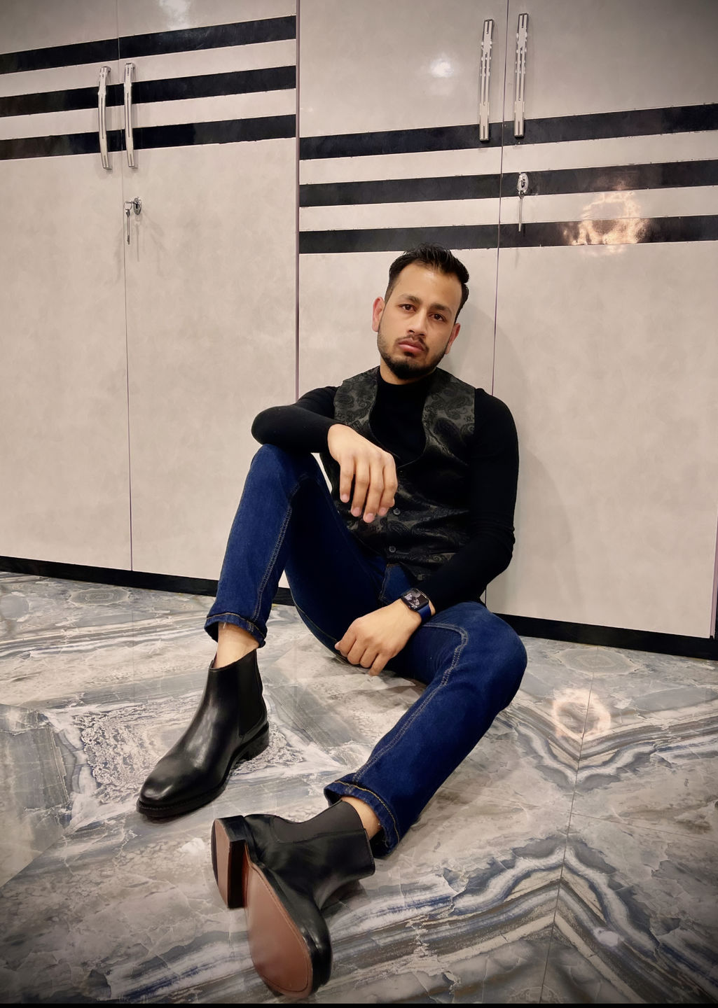 Customer photo review of Goodyear Welted - Chelsea Boot - Black