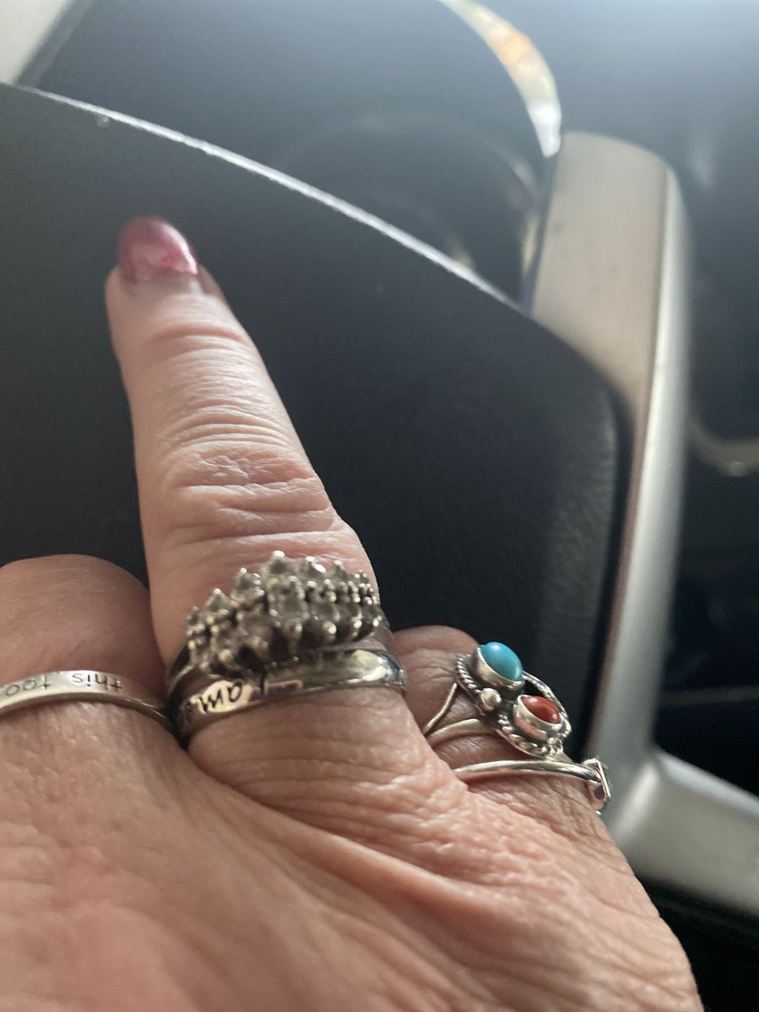 Customer photo review of 925 Sterling Silver 'I Am Enough' Ring