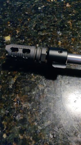 Customer photo review of Ruger 1022 10-22 Muzzle Brake Adapter 1/2"x28 TPI - Aluminum