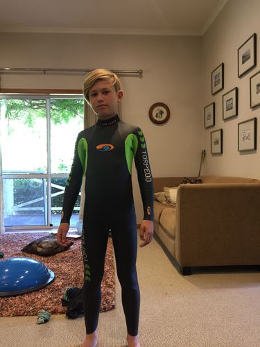 Customer photo review of Torpedo Kids Swimming Wetsuit