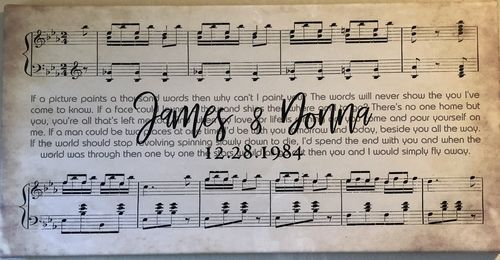Customer photo review of Custom Couple Music Premium Canvas - Ready to Hang