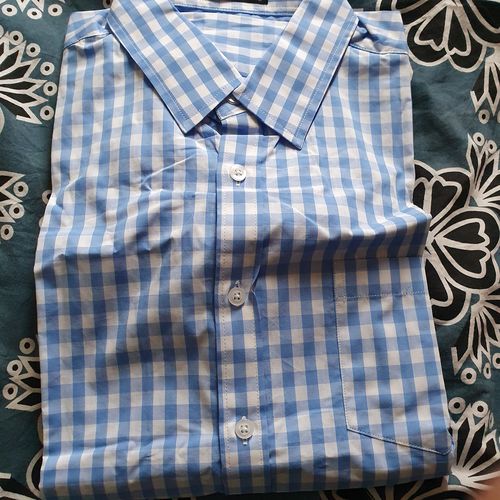 Customer photo review of Chemise coupe classique en coton à carreaux