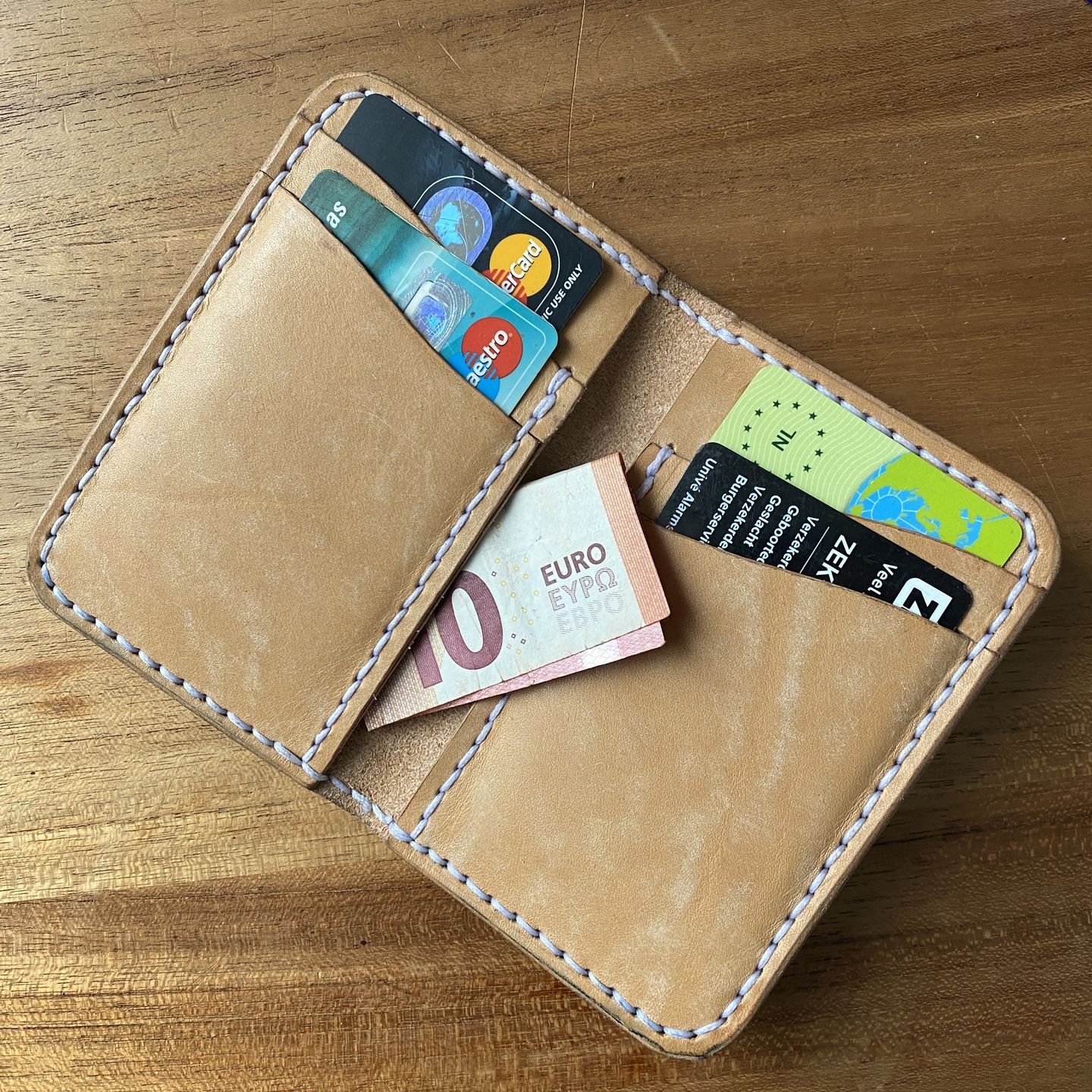 Customer photo review of No.52 | Leather Vertical Wallet (Digital Pattern)