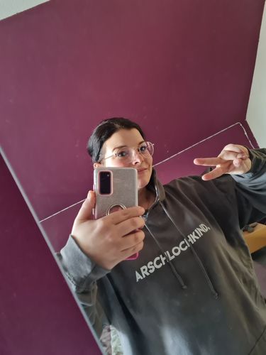 Customer photo review of Arschlochkind.  - Unisex Kapuzenpullover Hoodie