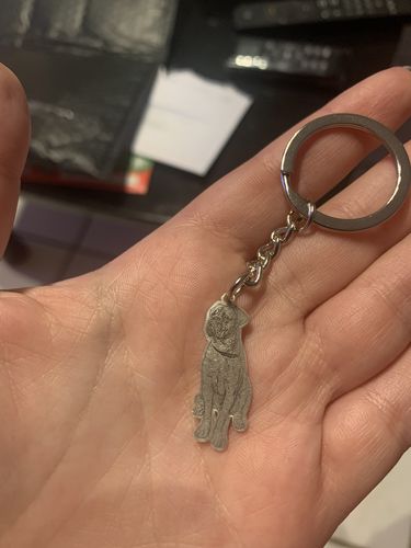 Customer photo review of Porte-clés Personnalisé en Argent