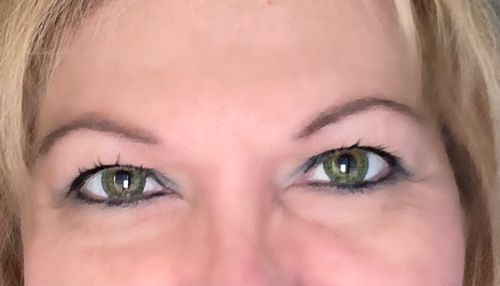 Customer photo review of [US Warehouse] 3 Tone Green Colored Contact Lenses