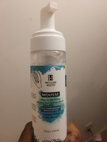 Customer photo review of Flaxseed Styling Mousse | 7 oz