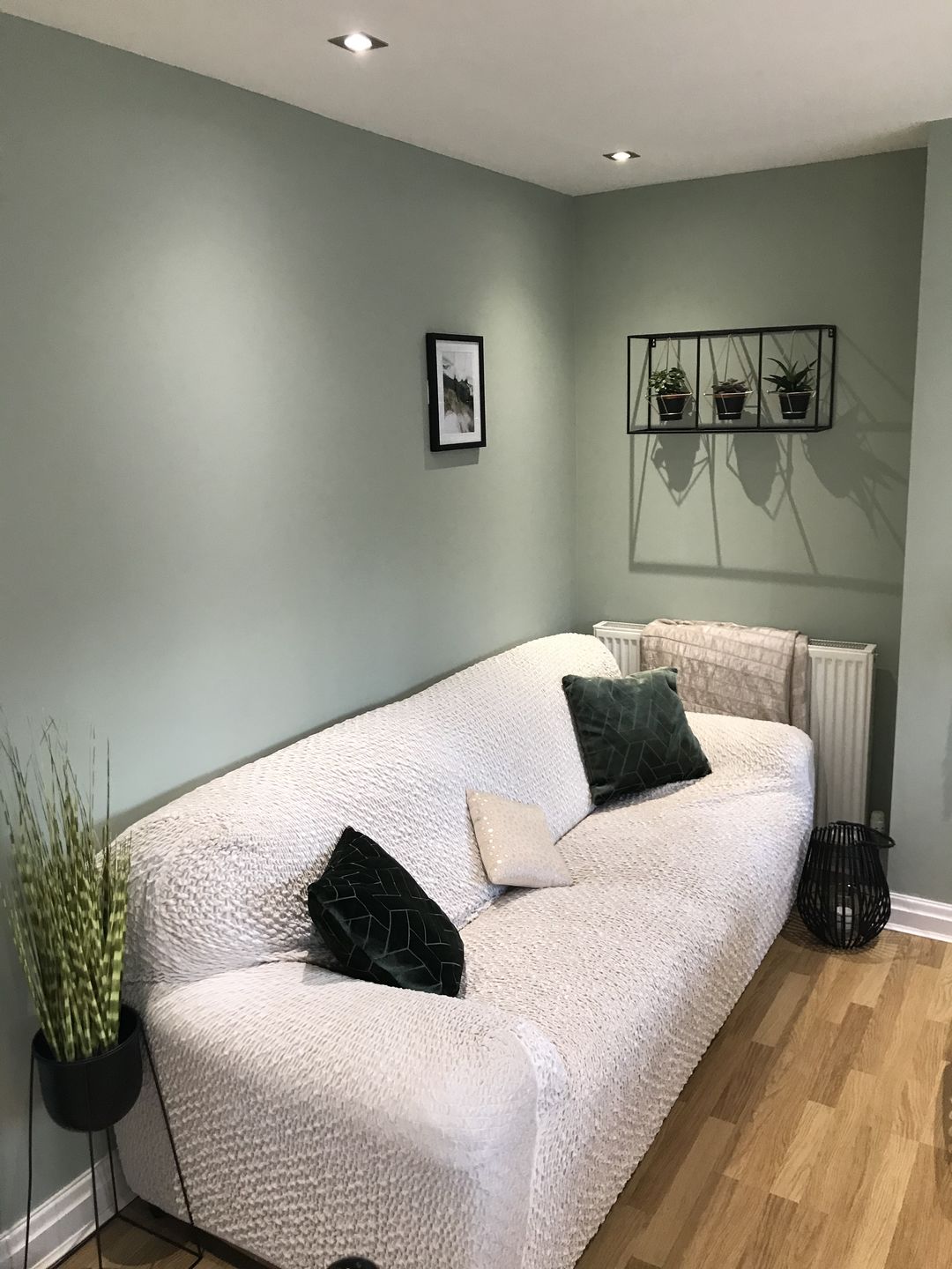 Customer photo review of 3 Seater Sofa Cover - Beige, Velvet Collection