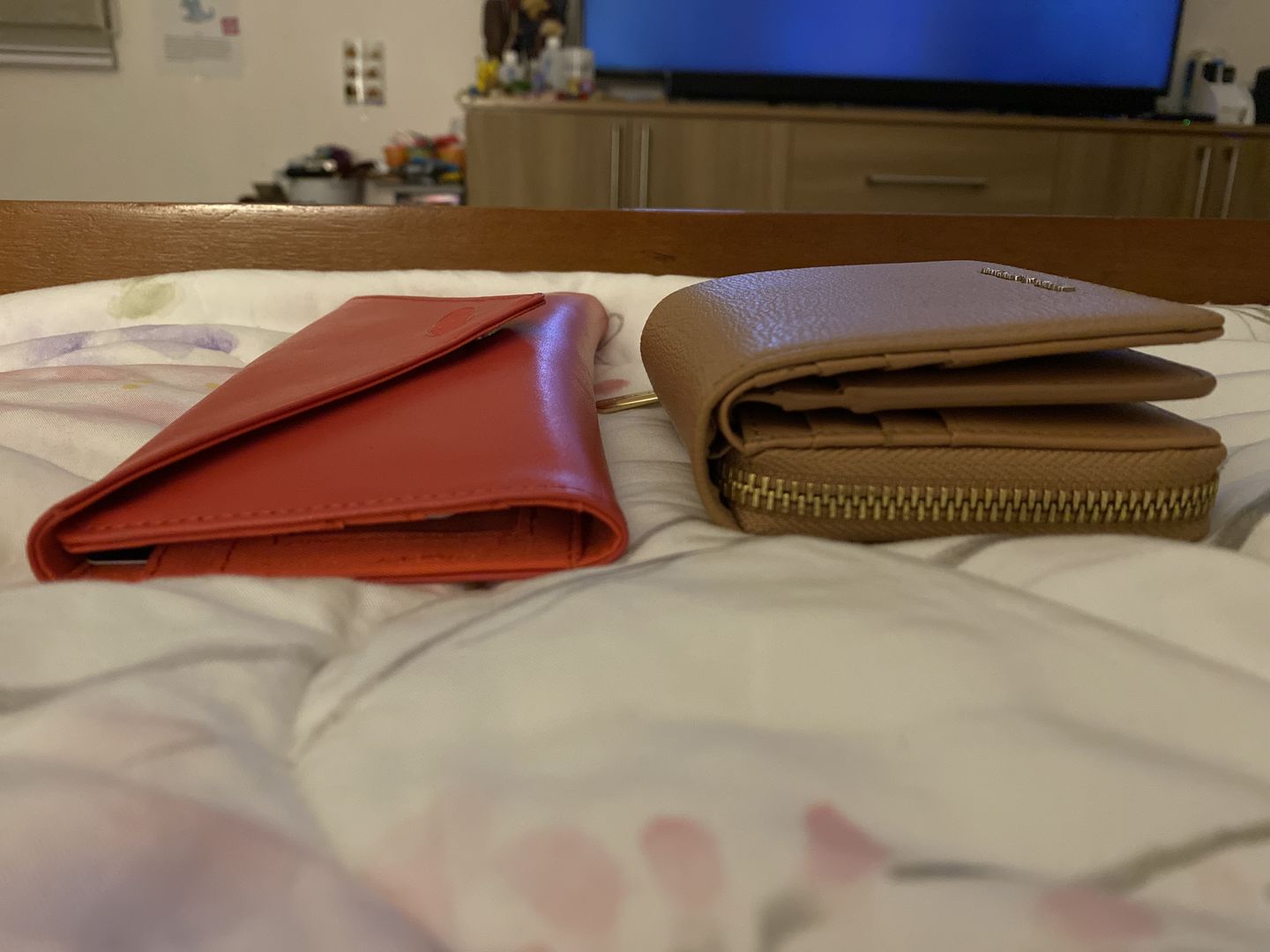 Customer photo review of Leather Slimvelope Coral Pink