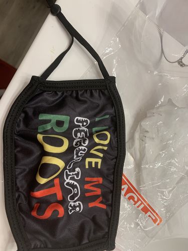 Customer photo review of 100% Cotton Adjustable Face Mask