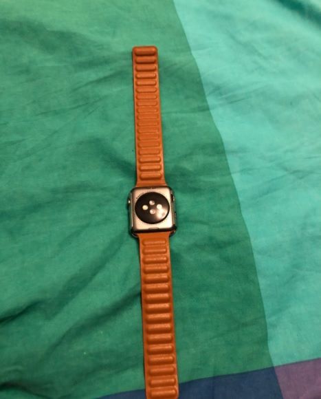 Customer photo review of Leather Link Magnetic Strap for Apple Watch