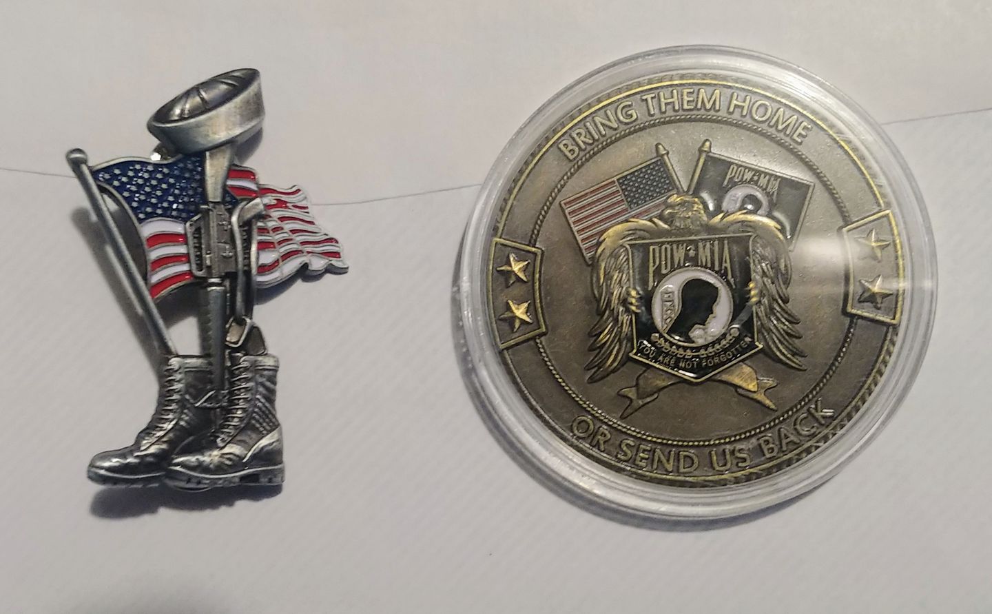 Customer photo review of Fallen Yet Not Forgotten Coin Stand