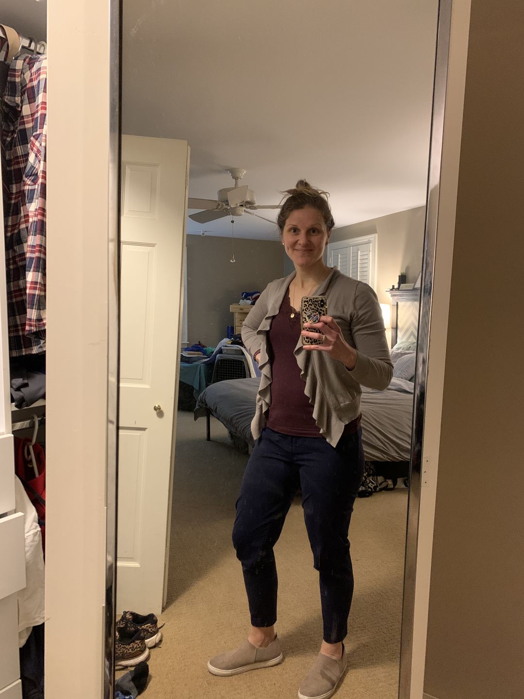 Customer photo review of Work Hard Play Hard Trousers - Navy | MT LUXE