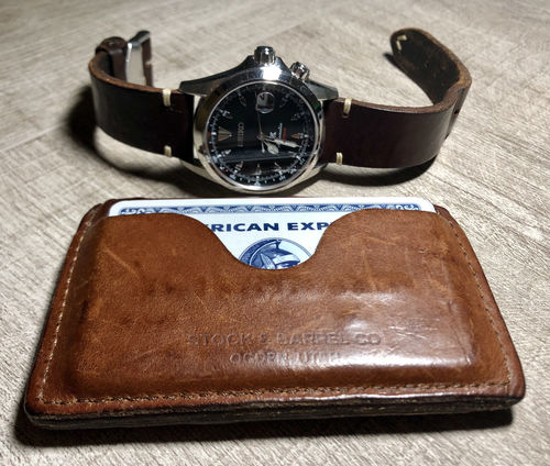 Customer photo review of No.54 | 'Buck Brown' Minimalist Leather Wallet